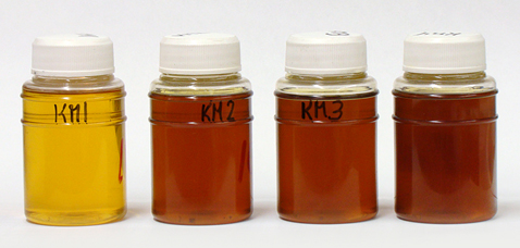 Samples used to create the above ASTM D7843 Membrane Colourmetry Patches.